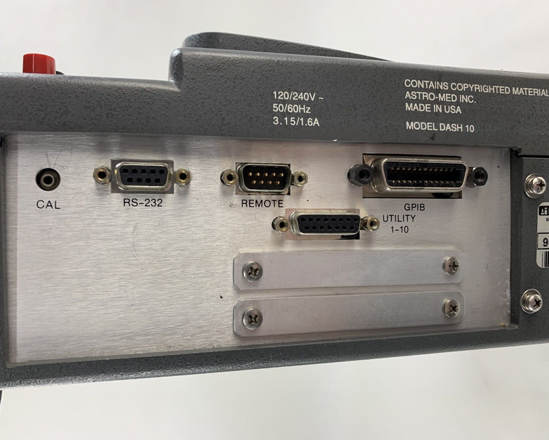 Astro-Med Dash 10 250v RMS Data Logger Powers On