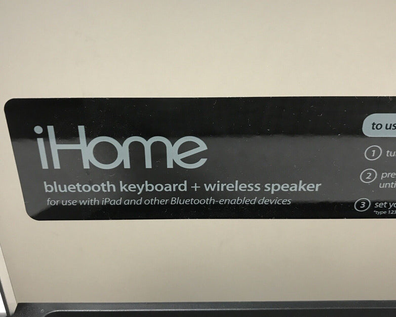 iHome HiDM5B Bluetooth Keyboard and Wireless Speaker System Black