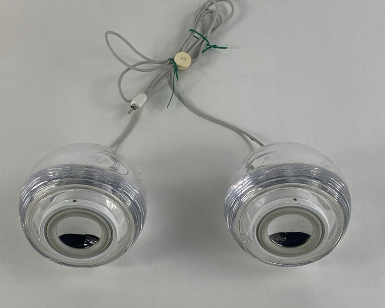 Vintage Apple 6531 Clear Sphere Pro Speakers - Untested