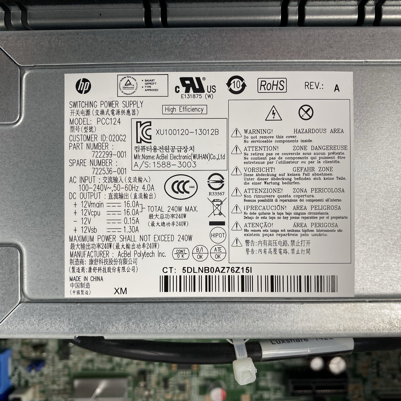 HP ProDesk 400 G1 SFF Intel Core i5-4590 3.30GHz 8GB RAM No HDD No OS
