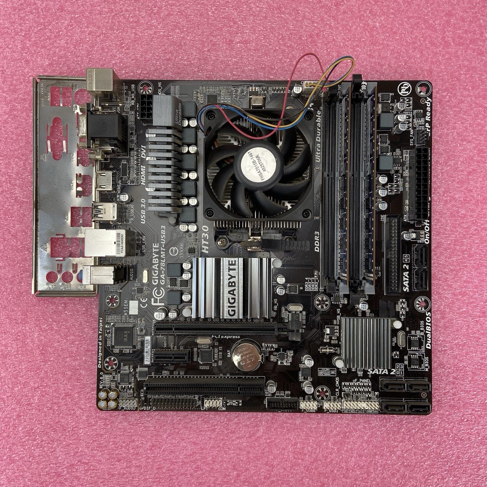 Gigabyte GA-78LMT-USB3 6.0 Motherboard AMD FX-6300 3.5GHz 4GB RAM w/IO Shield5