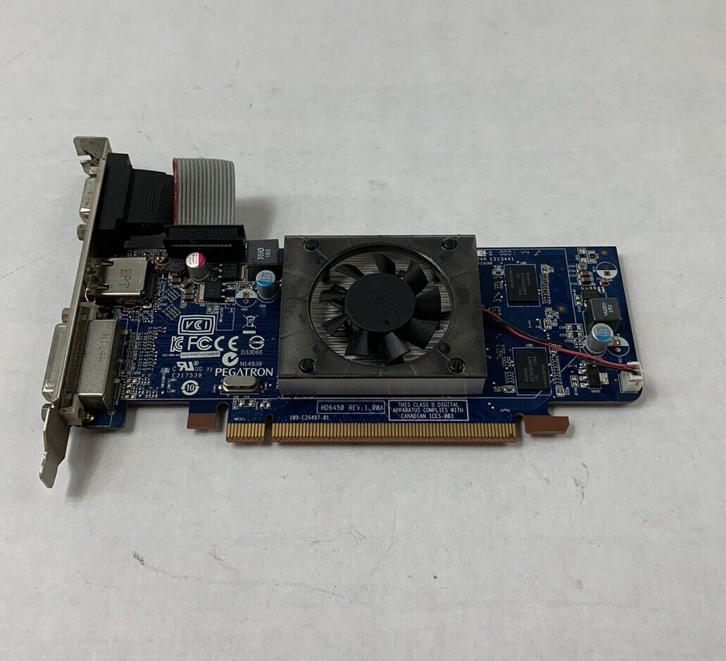 Pegatron 0HCUMH HD 6450 1GB DDR3 Graphics Full Profile VGA HDMI DVI