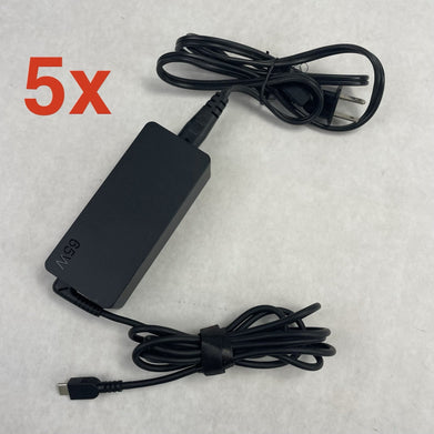 OEM Lenovo 65W USB-C AC Adapter Model ADLX65YLC2D Lot of 5
