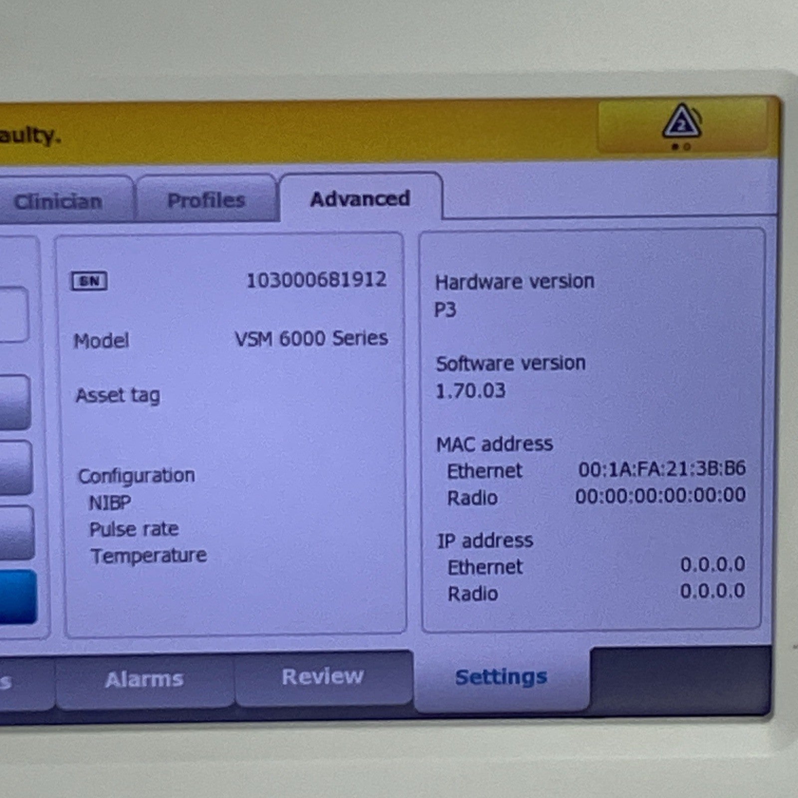 Welch Allyn 63XTXX Vital Sign Monitor 6000 Series - No Battery No NIBP Cable2