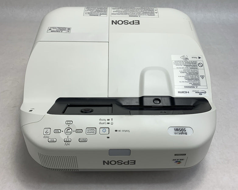 Epson H599A BrightLink 595Wi LCD Lamp Projector 691 Lamp Hours - No Remote