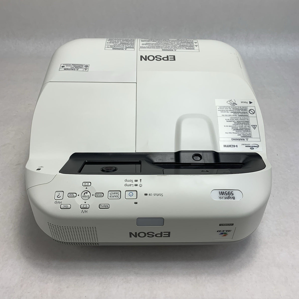 Epson H599A BrightLink 595Wi LCD Lamp Projector 691 Lamp Hours - No Remote3