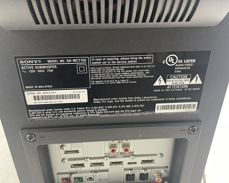 Sony SA-WCT150 Active Powered Subwoofer