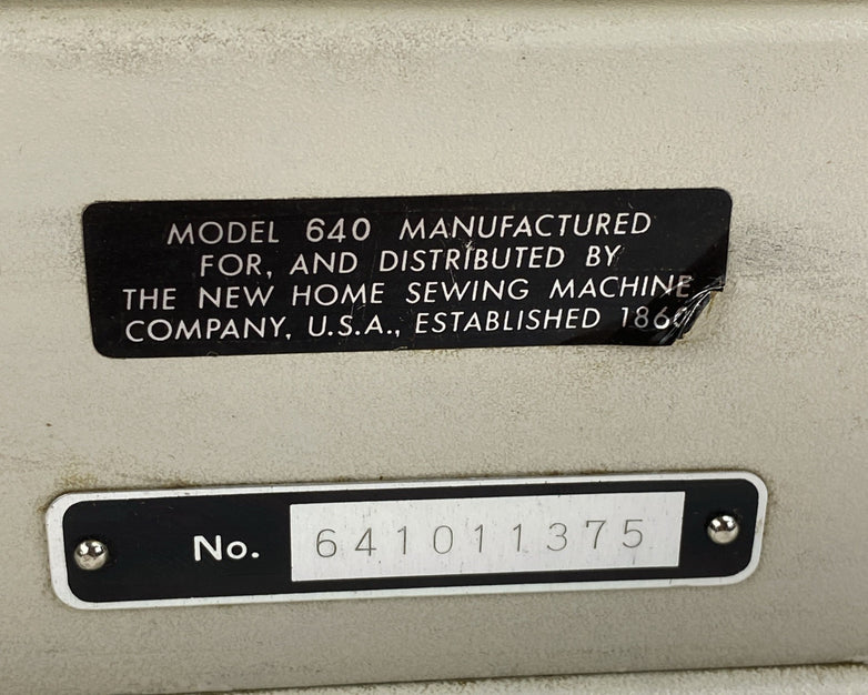 Vintage Janome New Home Model 640 Sewing Machine - Pedal and Manual With Case