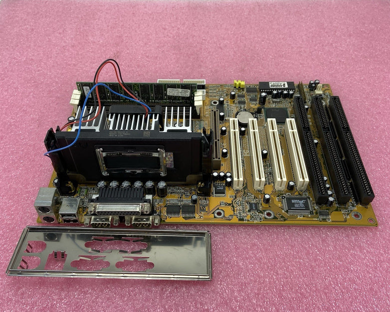 BioStar M6TBA Motherboard Intel Pentium III 450MHz 64MB RAM w/IO Shield