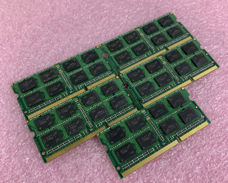 Crucial CT4G3S1067M.C16FKR 4 GB DDR3-1066 PC3-8500S 2Rx8 Laptop Lot of 5x