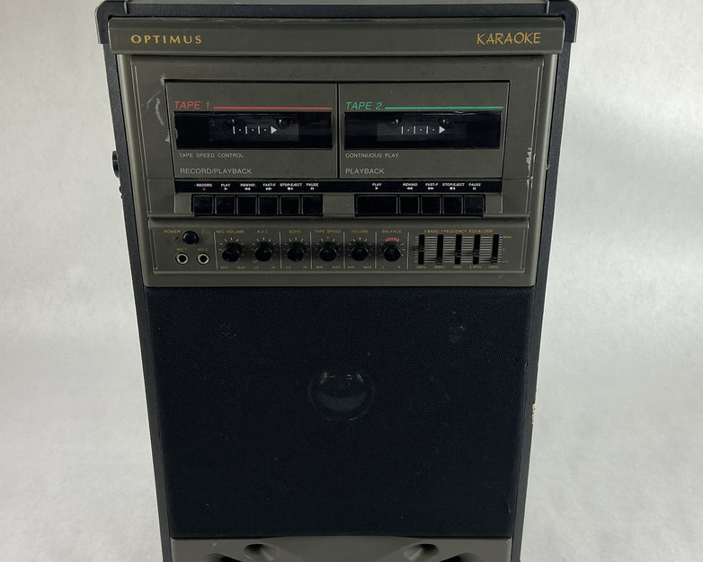 Optimus Stereo Dual-Cassette Karaoke Center - Parts or Repair