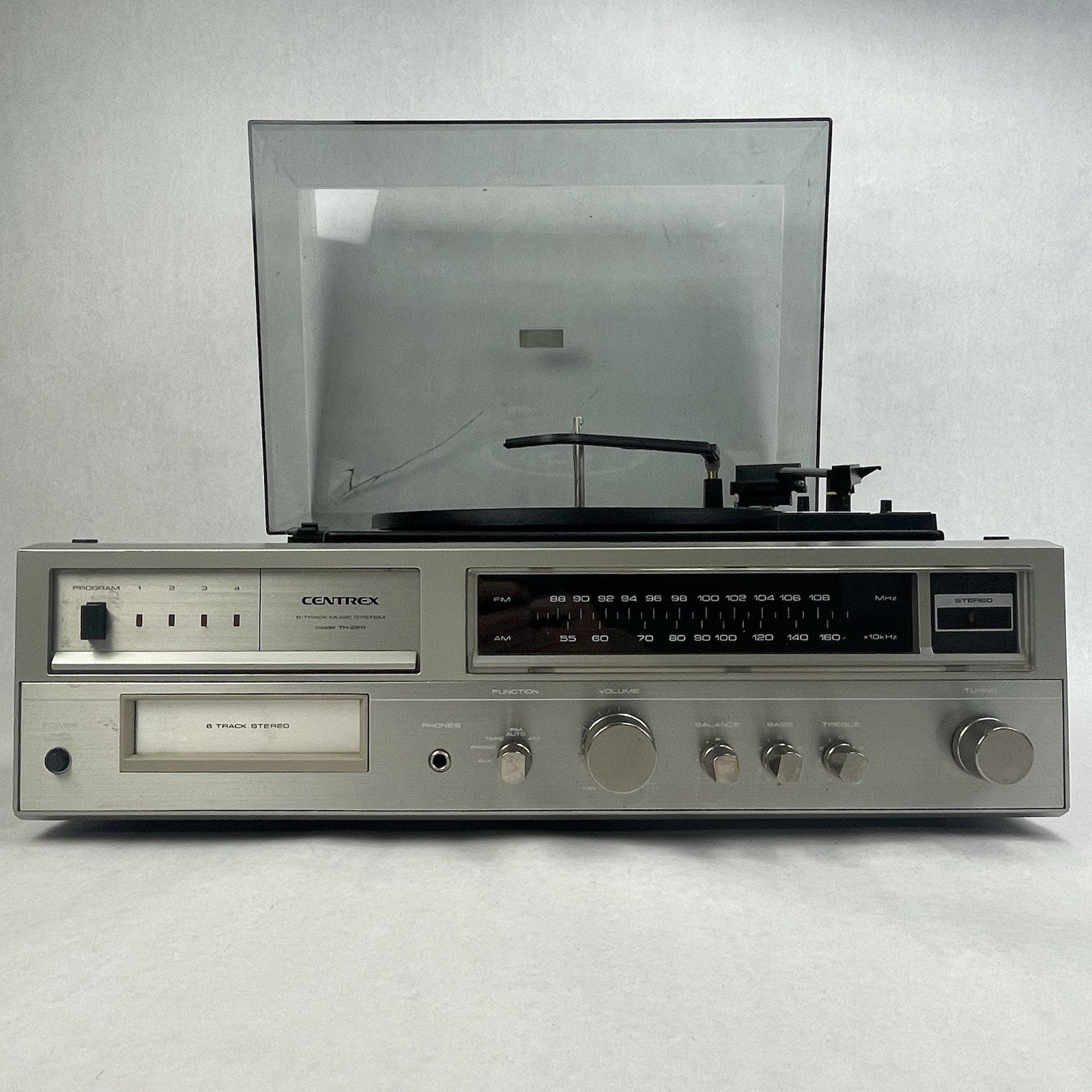 Pioneer Centrex TH-2211 8 Track Player Turntable AM FM Stereo System For Parts