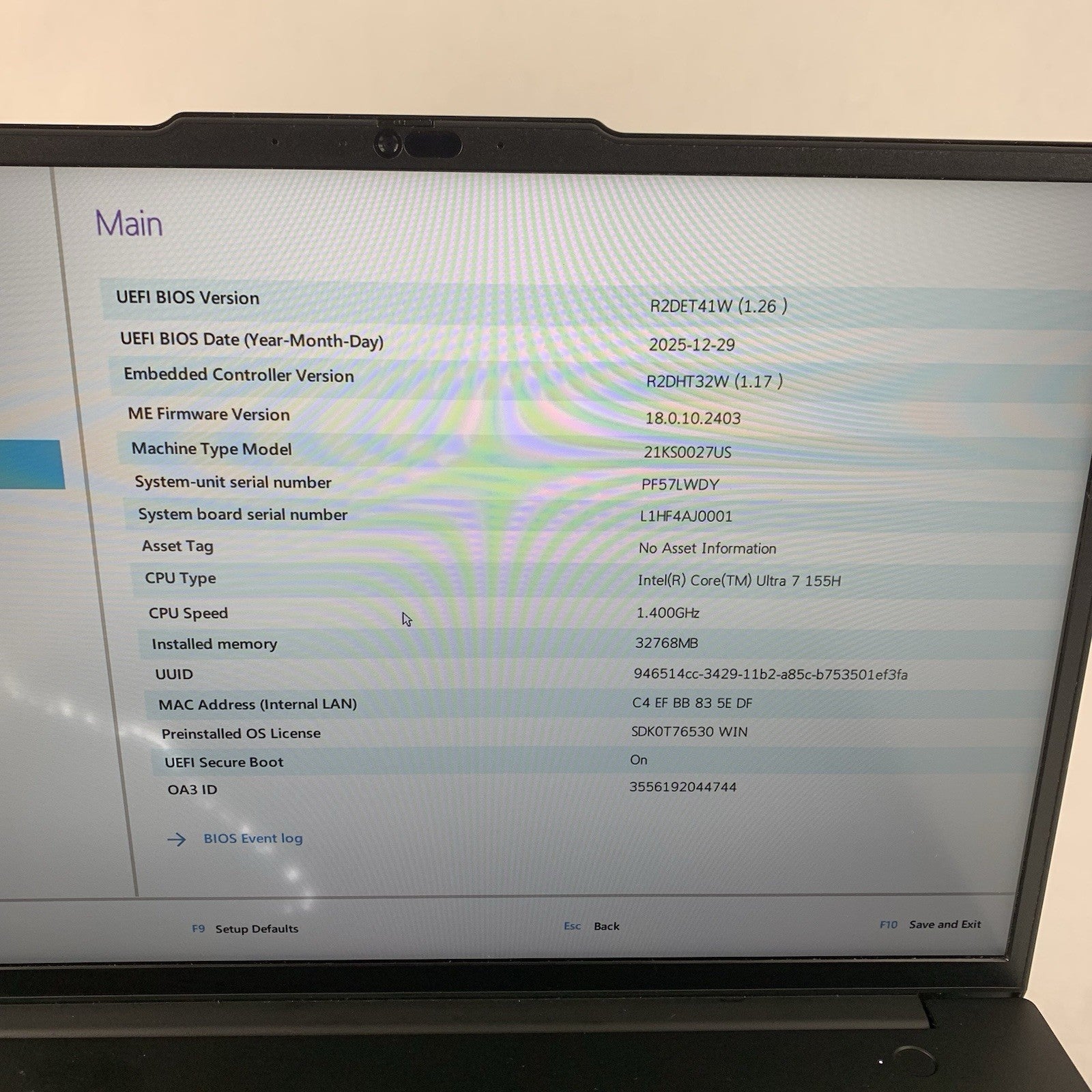 Lenovo ThinkPad P16s Gen3 Ultra 7 155H 1.4 GHz 32 GB RAM Heat Spots No OS/SSD/AC2