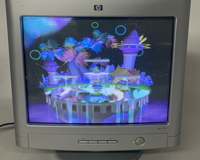 HP v75 Monitor 17" Retro CRT TV Monitor with Stand