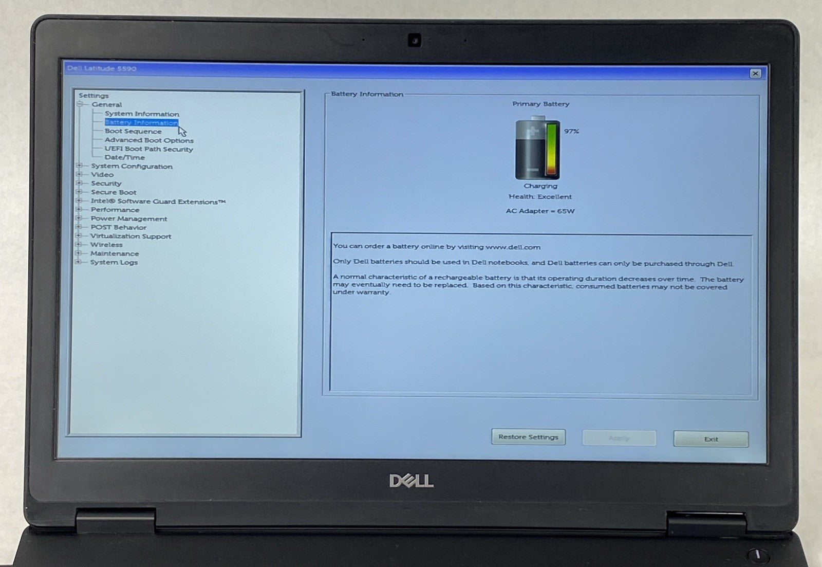 Dell Latitude 5590 Intel Core i5-7300U 2.60 GHz 8 GB RAM 15.6" No HDD No OS