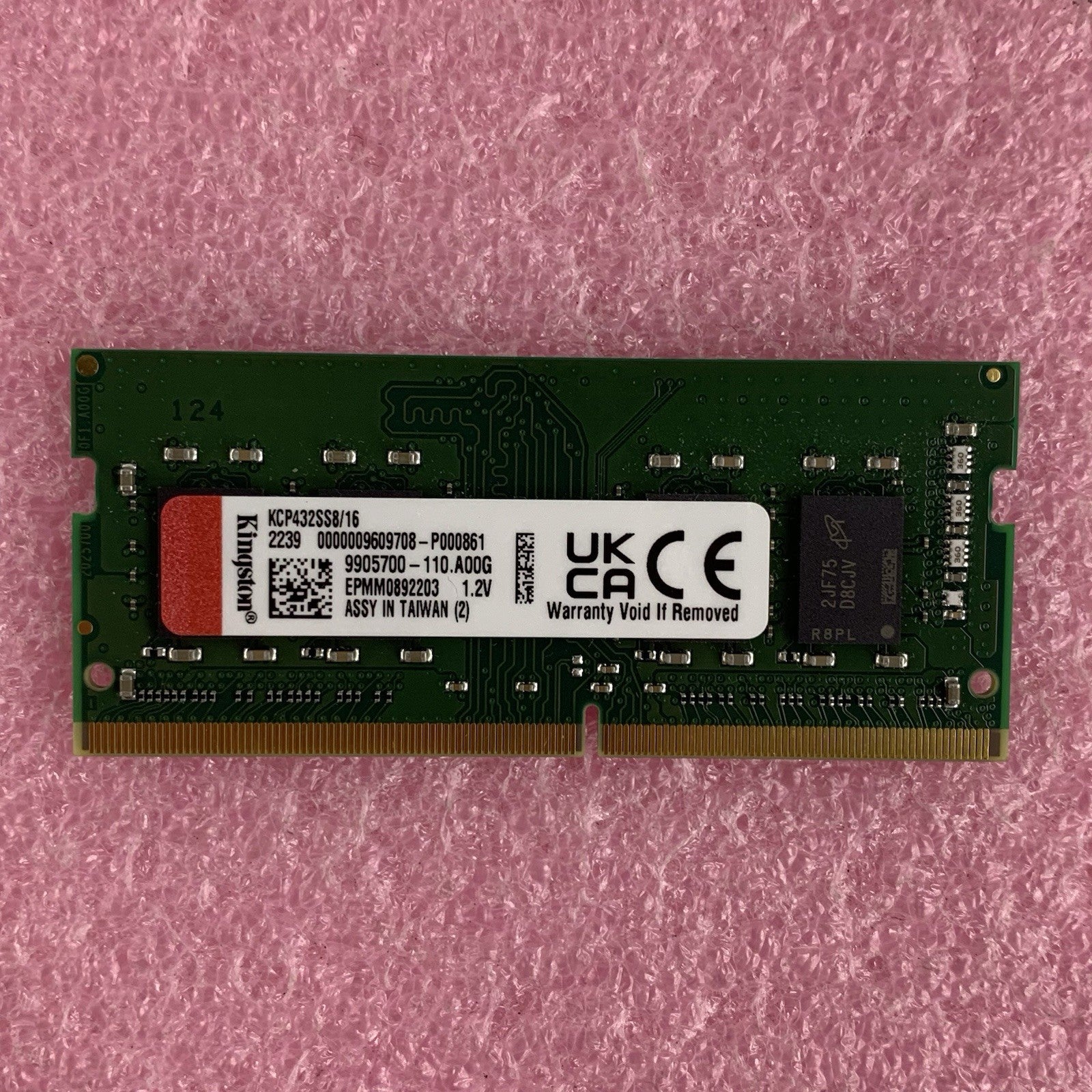 Kingston KCP432SS8/16 16 GB PC4-25600 DDR4-3200MHz  Laptop Memory Ram Tested1