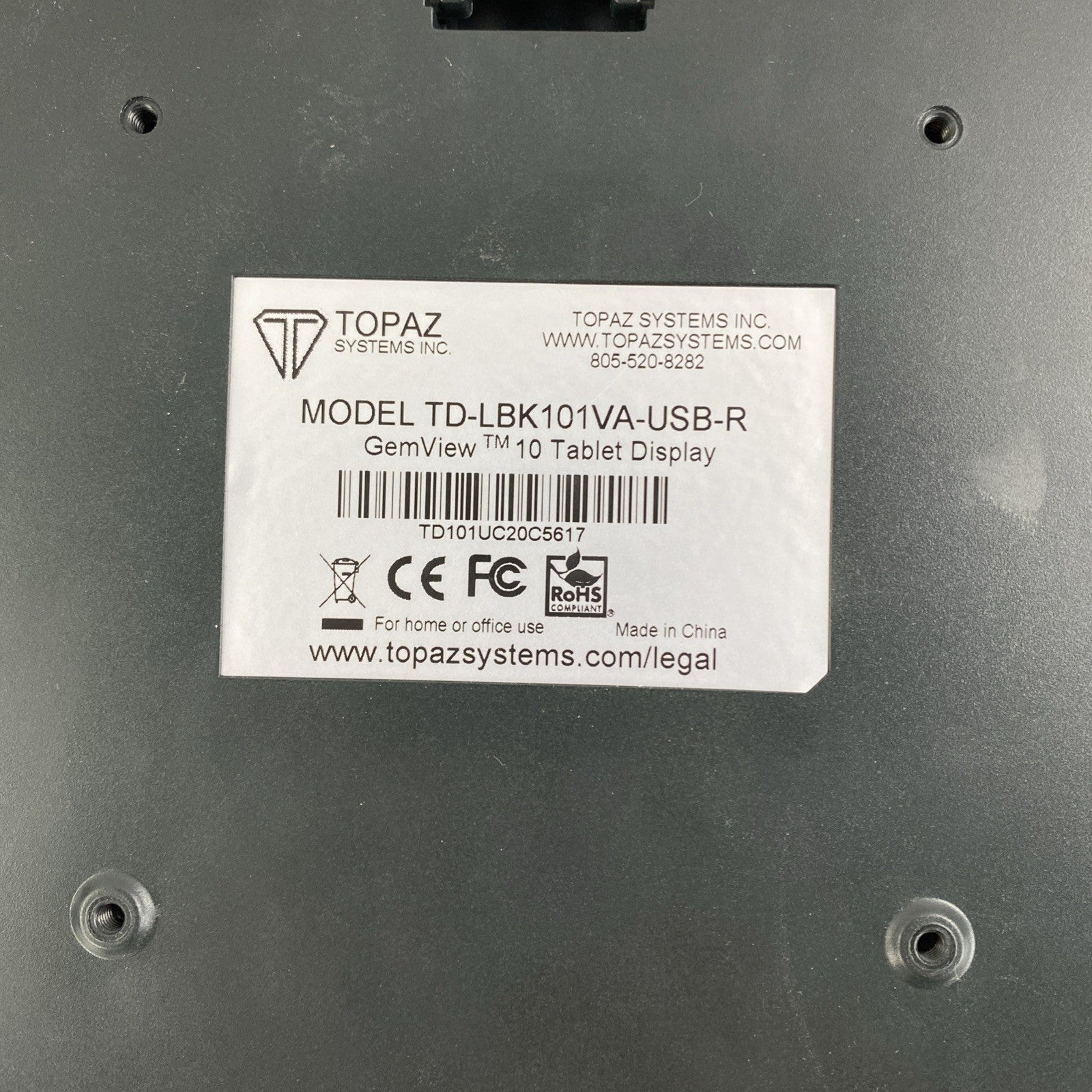 Topaz TD-LBK101VA-USB-R USB Signature Terminal3