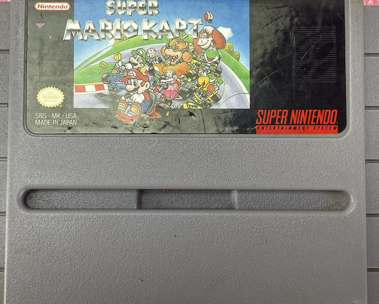 Nintendo Super Mario Kart SNES Game Cartridge NTSC Untested