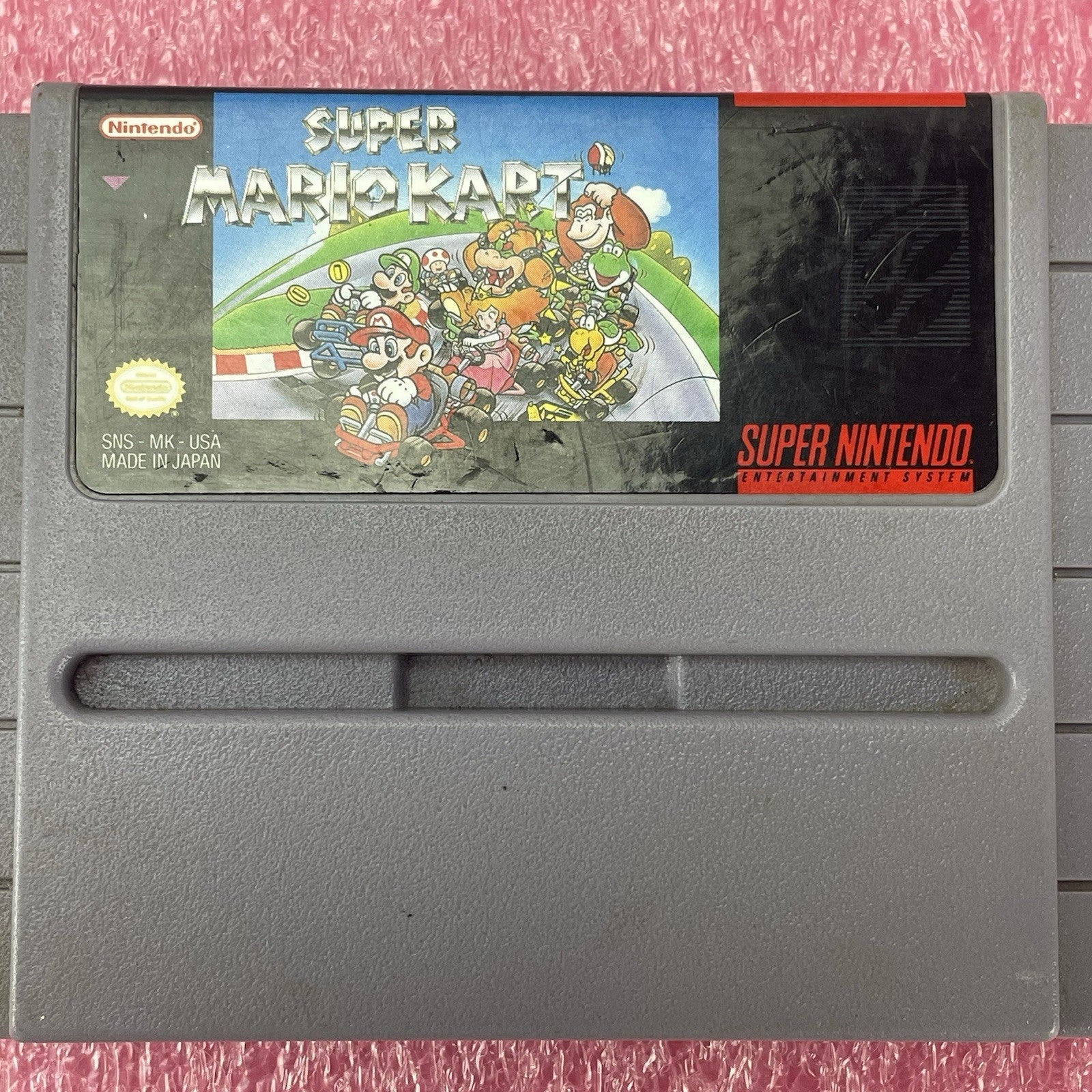 Nintendo Super Mario Kart SNES Game Cartridge NTSC Untested2
