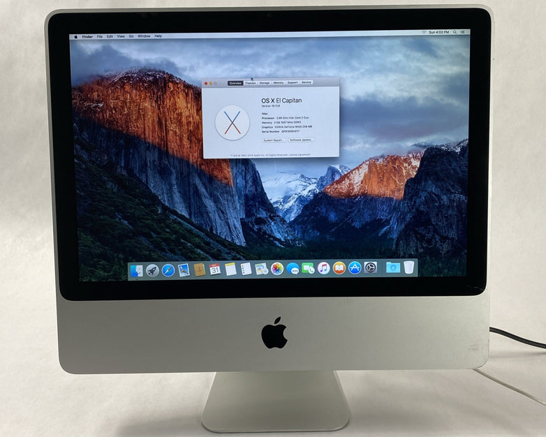 Apple A1224 iMac 20" 2009 2.66 GHz Core 2 Duo 2GB RAM 320GB HDD macOS 10.11.6