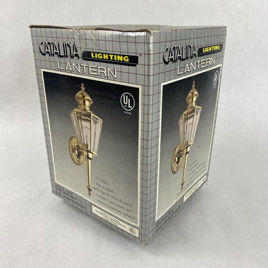 Catalina 414BOZI Lighting Lantern Bright Brass Color