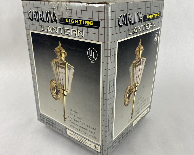 Catalina 414BOZI Lighting Lantern Bright Brass Color
