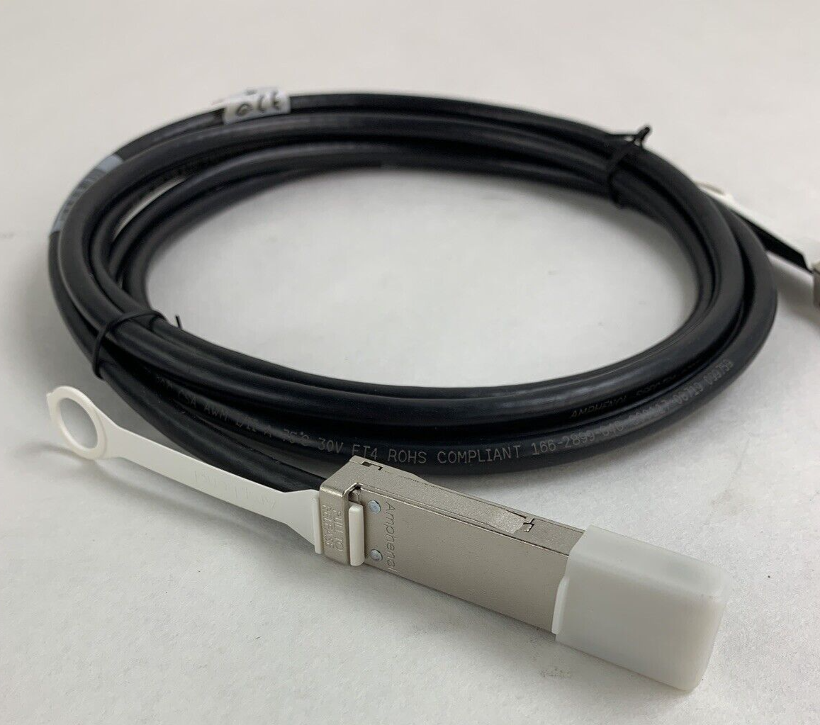 EMC 038-004-067-01 QSFP 3M Cable Amphenol Box Opened