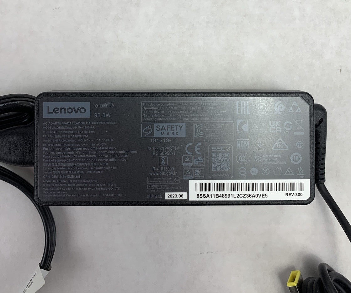 Lenovo PA-1900-74 90W 20V 4.5A Laptop AC Adapter Yellow Square Tip (Lot of 5)