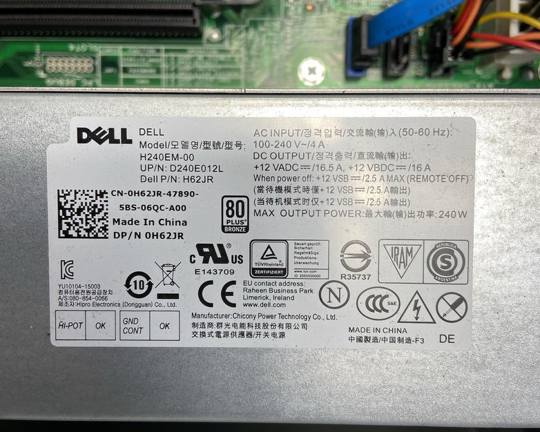 Dell Optiplex 7040 MT Intel Core i7-6700 3.4GHz 8GB RAM No HDD No OS