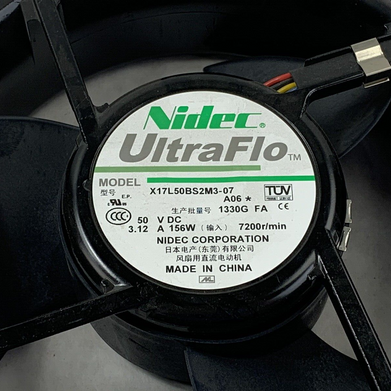 Nidec X17L50BS2M3-07 Fan 7200 RPM 156W DC 50V