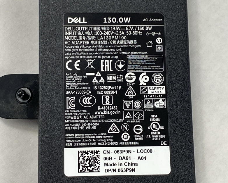 Dell LA130PM190 130W 19.5V 6.7A 7.4mm Barrel Laptop AC Adapter (Lot of 10)