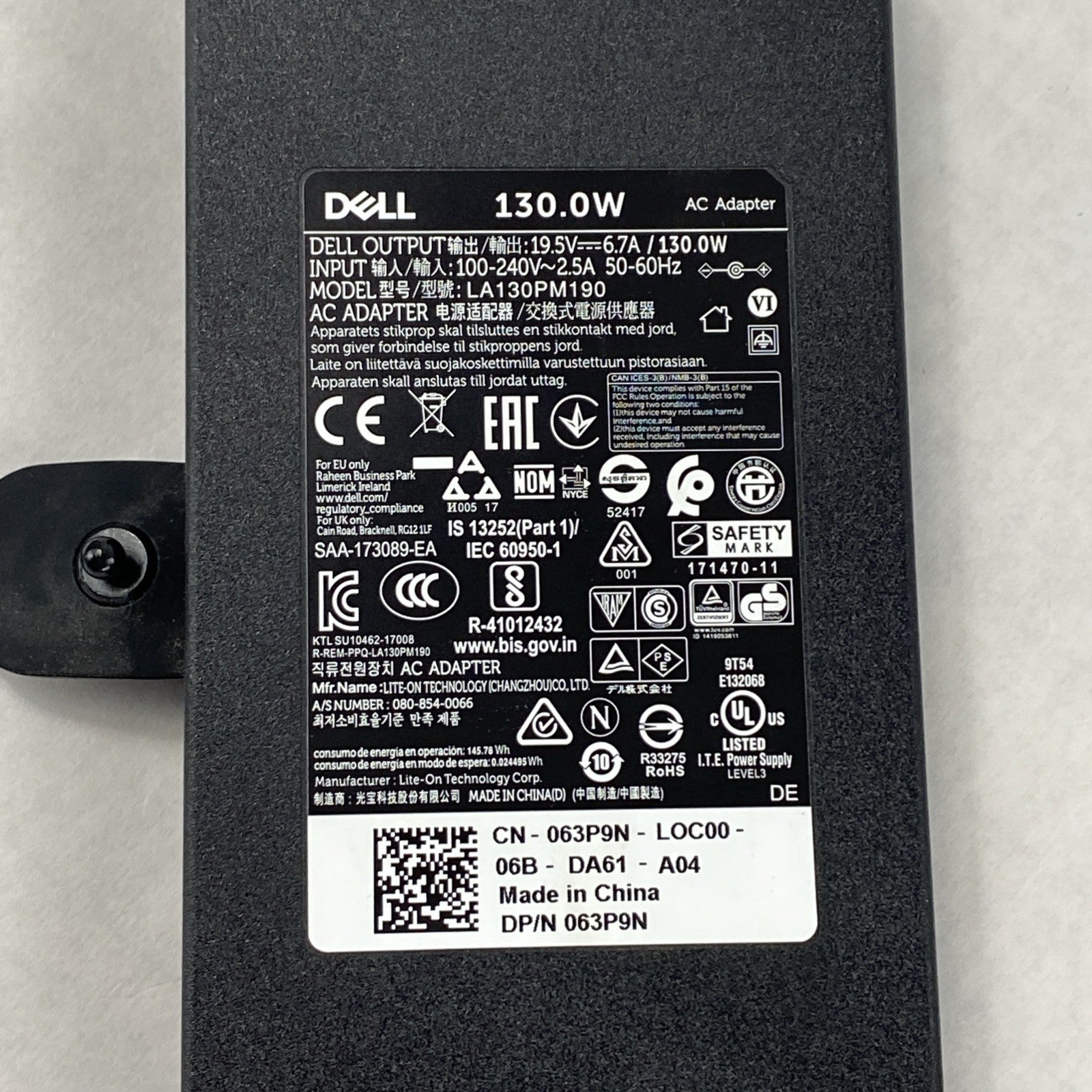 Dell LA130PM190 130W 19.5V 6.7A 7.4mm Barrel Laptop AC Adapter (Lot of 10)