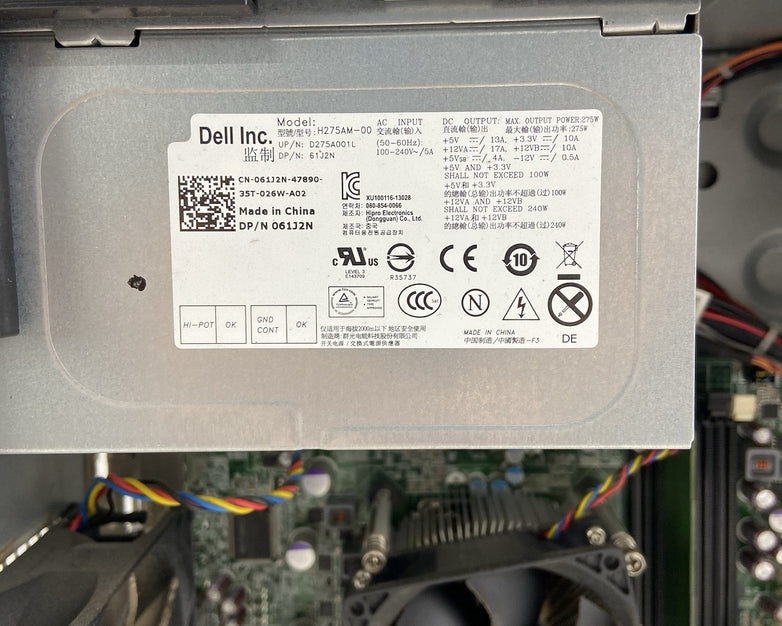 Dell Optiplex 9010 MT Intel Core i5-3570 3.4GHz 4GB RAM No HDD No OS