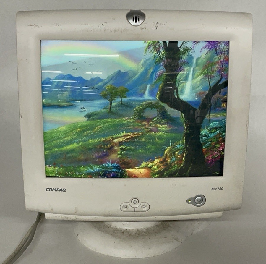 Compaq MV740 17" VGA CRT Monitor Tested Working No Power Cord1