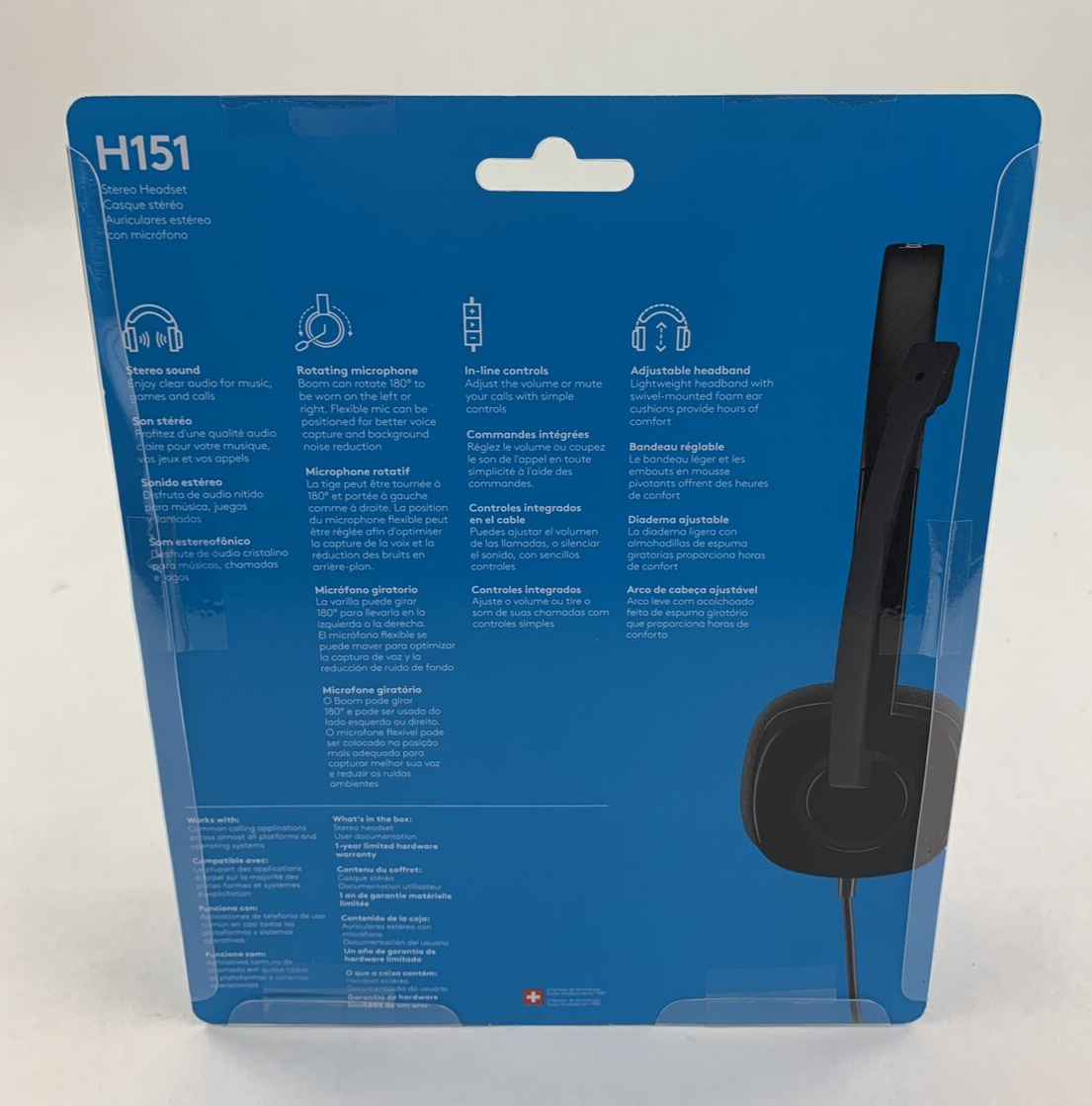 Logitech H151 Stereo Multi Device Headset with In Line Controls New OEM