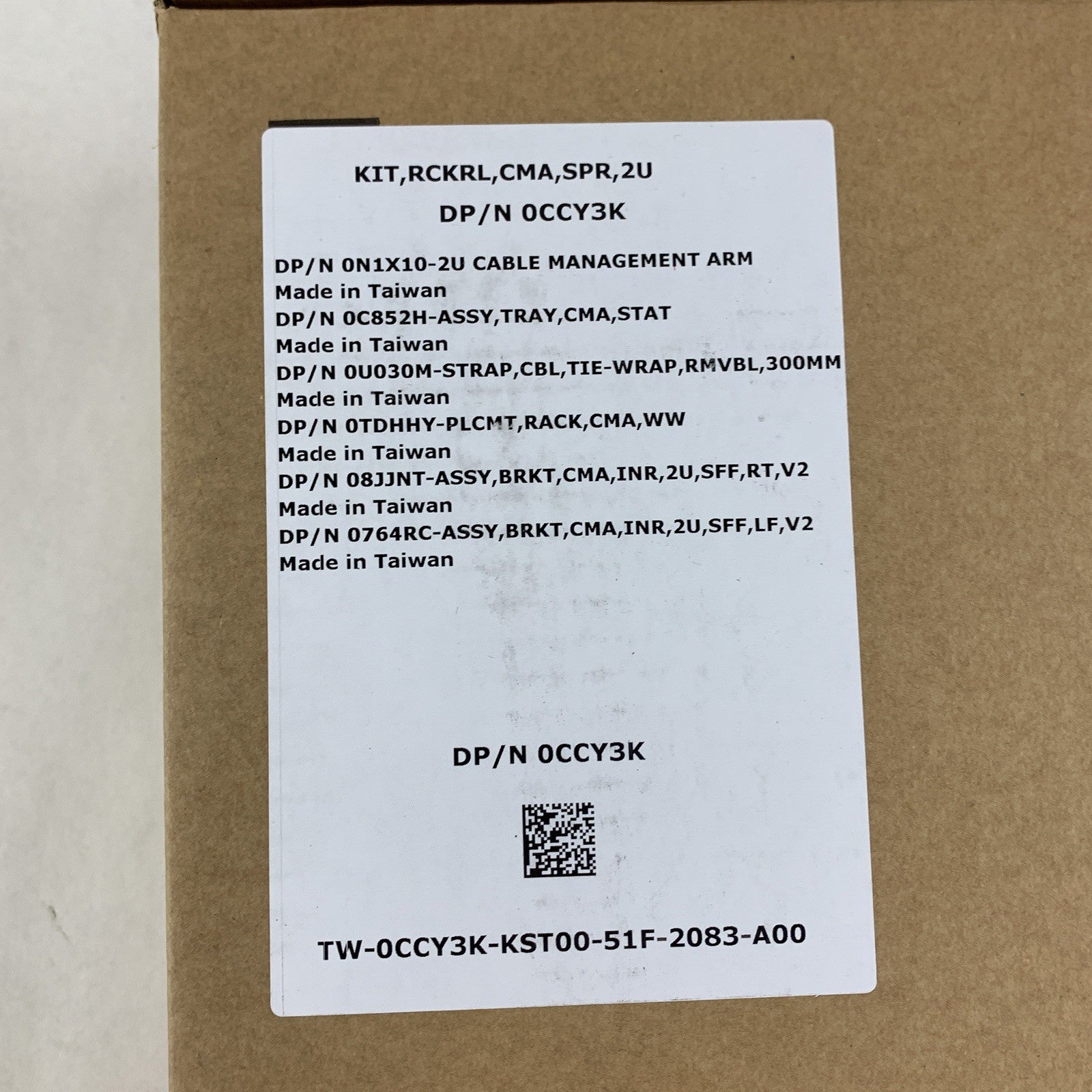 Dell OCCY3K Cable Management Kits For Poweredge OEM New Open Box