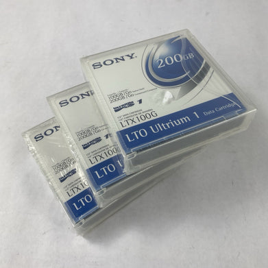 Sony LTO Ultrium 1 LTX100G 200GB Data Cartridge Sealed (Lot of 3)