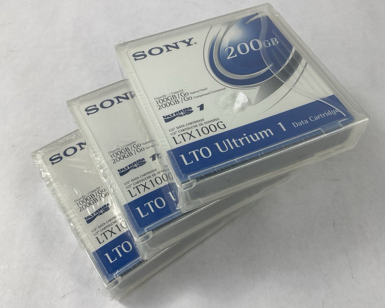 Sony LTO Ultrium 1 LTX100G 200GB Data Cartridge Sealed (Lot of 3)