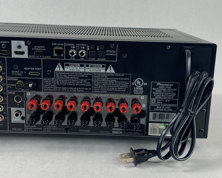 Pioneer VSX-1021-K Audio/Video Multi-Channel Receiver