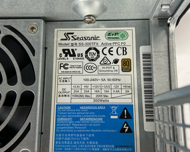 Unbranded Small Form Factor Case Seasonic SS-300TFX 300W PSU