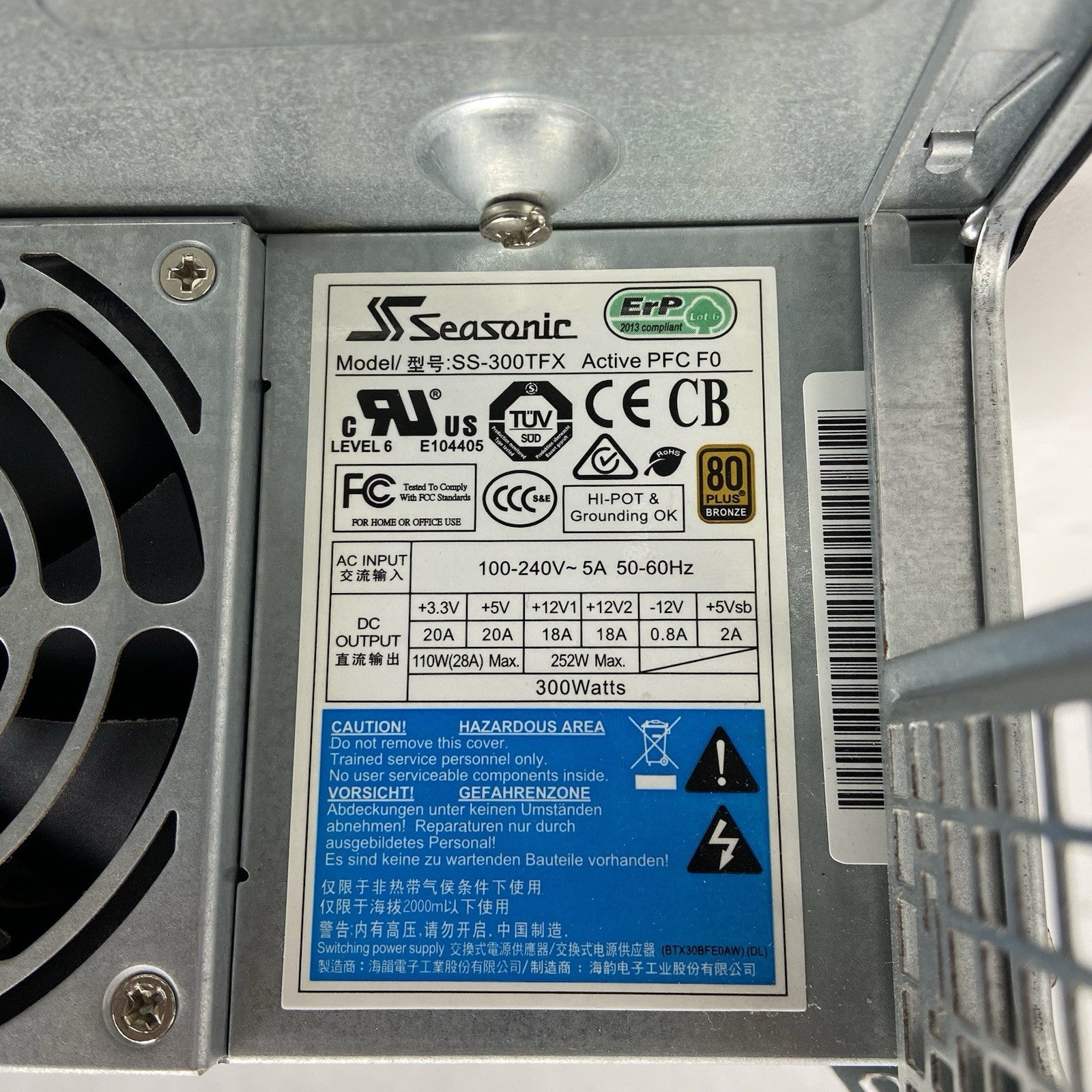 Unbranded Small Form Factor Case Seasonic SS-300TFX 300W PSU10