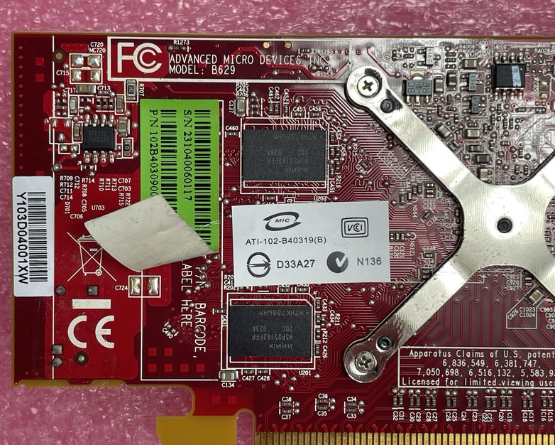 AMD B629 Radeon Video Card bHD3400 0Y103D Lot of 5