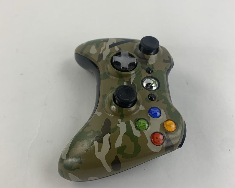 Xbox 360 Green Camouflage Camo Special Edition Halo Controller - Untested