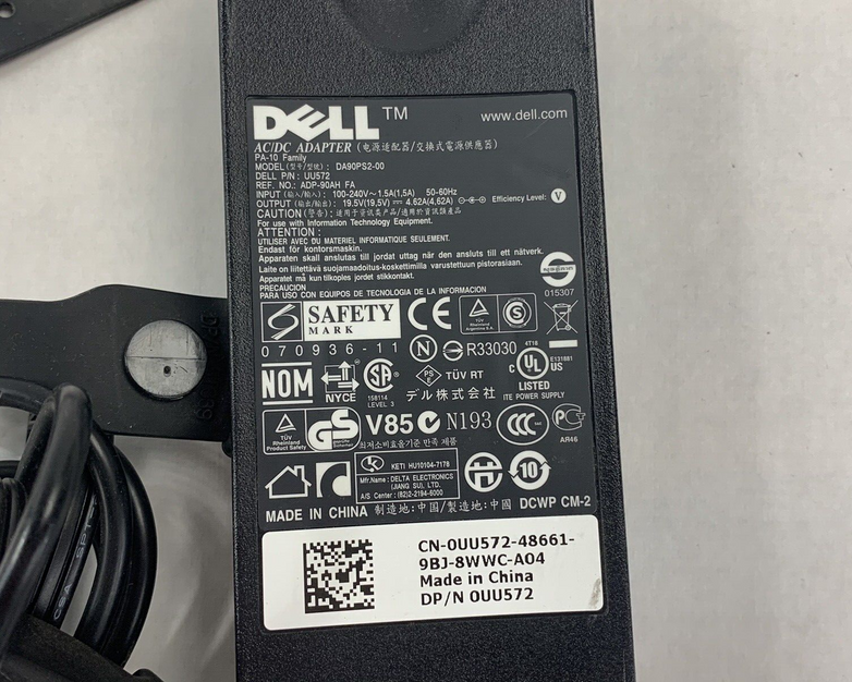 Dell AC AC/DC Adapter UU572 19.5V PA-10