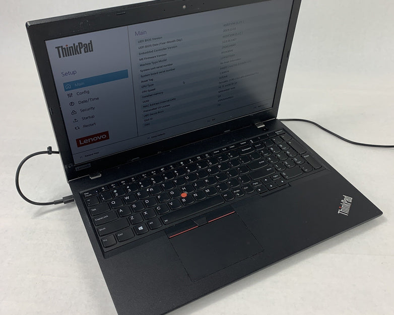 Lenovo ThinkPad L590 15" Laptop i5-8365U 1.6 GHz 8 GB Ram No OS No HDD No AC