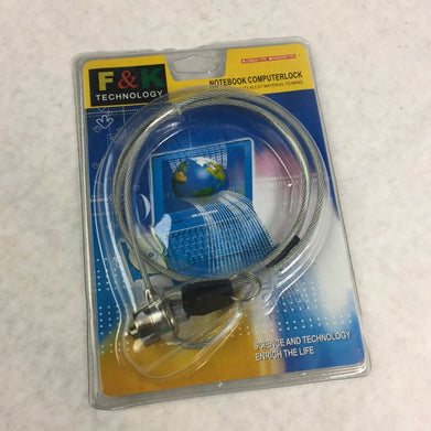 F & K Technology Notebook Computer Cable Key Lock (Lot of 5)