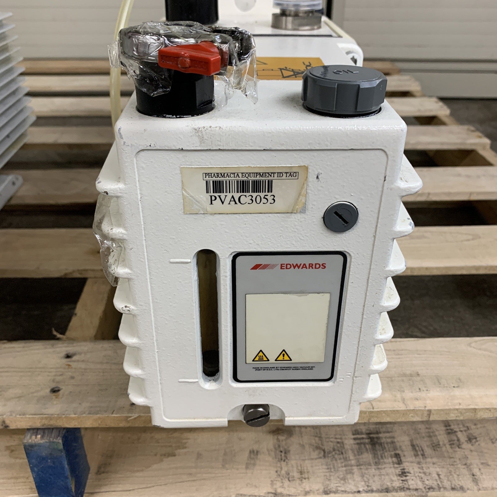 Edwards E2M28 Rotary Vane Vacuum Pump Drained Oil Parts and Repair Lot of 2x