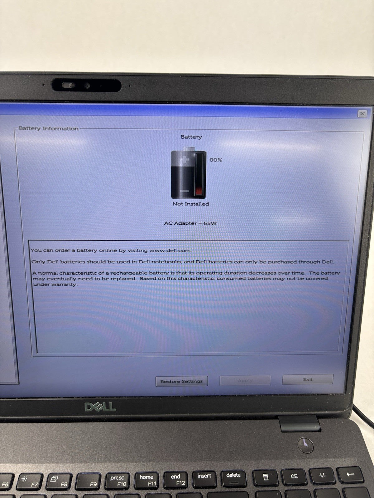 Dell Latitude 5500 15.6" Intel i5-8365U 1.6 GHz 8 GB Ram No OS No HDD No AC