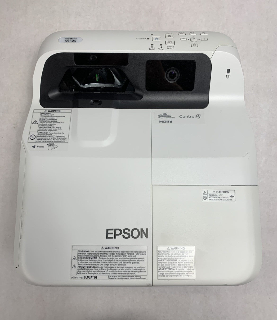 Epson PowerLite 695Wi H740A LCD Lamp Projector 3267 Lamp Hours - No Remote5