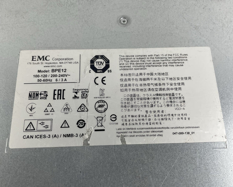 EMC BPE12 12-LFF 2U Unified Hybrid Array 2* 875W No Controller Just PSU